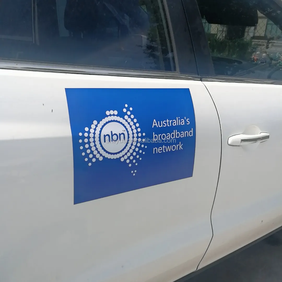 Logotipo de Publicidad impreso personalizado pegatina magnética, imán de coche para publicidad