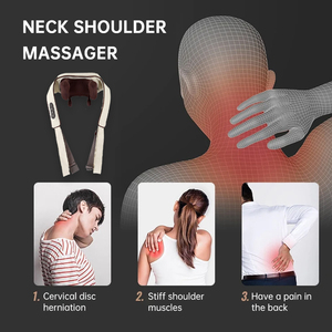 Masajeador 3D Shiatsu con Calor para Cuello, Hombros y Espalda, 2 Nodos de Masaje Más Largos, 3 Modos de Compresión Caliente (42-48), Alivio Profundo del Dolor Muscular, 2000mAh - Product Image 2