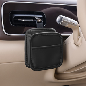 Organizador de Cuero Transpirable y Duradero para Rejilla de Ventilación de Coche, Bolsa de Almacenamiento con Agarre Seguro para Teléfono, Compatible con BMW, Toyota, Honda, Audi, <span class=keywords><strong>VW</strong></span> - Product Image 2