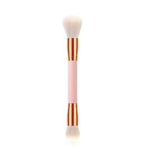 Pennello Doppio Lato Rosa <span class=keywords><strong>per</strong></span> Contorno e Blush, Manico <span class=keywords><strong>in</strong></span> Legno, Pennello Angolato <span class=keywords><strong>per</strong></span> Blush Cremoso, Pennello di Bellezza <span class=keywords><strong>per</strong></span> Blush - Product Image 2