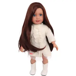 China Sales promotion brown color long doll hair for doll wig