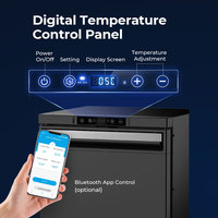 Refrigerador Vertical para RV de 64L/85L, 12V/24V, con Compresor, Congelador para Caravana, Camper, Autocaravana