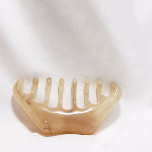 Sisir Rambut Resin Logo Kustom, Alat Pijat Kulit Kepala Gua Sha untuk Terapi Fisik Titik Akupuntur dan Relaksasi Meridian - Product Image 4