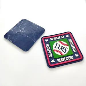 Personalizado bandeira futebol pano 3d pvc patches para roupas calor transferência