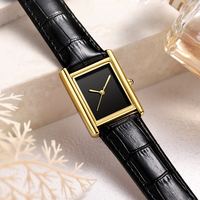 Montre personnalisée Carter Special Look, tendance, best-seller, cadran carré, échelle romaine, bracelet en cuir, quartz, DIFFERENTES TAILLES