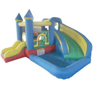Scivolo d'Acqua Gonfiabile Commerciale Compatto <span class=keywords><strong>con</strong></span> Piscina, Castello Gonfiabile per Saltare e Nuotare, per Bambini e Giardino - Product Image 5
