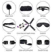 10PCS Fétiche Kits Lit Contraintes Bondage En Peluche PU Sexy Flirter Jouets Alternatifs Attaché BDSM Bondage Costume Adulte Sex Toy pour Femmes
