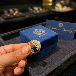 แหวนเพชรแท้ดีไซน์ทันสมัยสำหรับผู้หญิง ตัวเรือนทองคำ 18K - Product Image 2