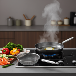 ALLA Panier de friture et passoire de 16 cm en acier inoxydable avec poignée et maille fine - Product Image 3