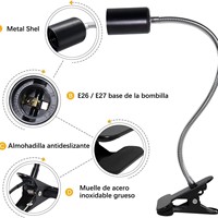 Lampe de lecture col de cygne avec interrupteur, cordon d'alimentation standard britannique, douille E27 en fer forgé, angle réglable – Best-seller transfrontalier