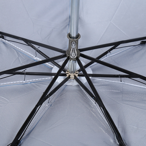 <span class=keywords><strong>Parapluie</strong></span> pliant léger et économique avec logo personnalisé OEM, revêtement argenté UPF50, 3 plis, pour soleil et pluie, idéal pour les voyages, vente en gros - Product Image 4