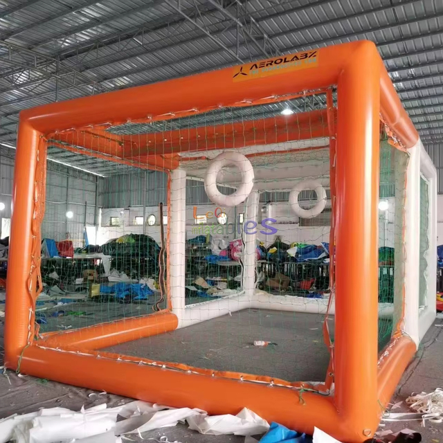 2 Color Stitching Training Game Frame Drone Soccer Game Inflatable Arena Obstacle Drone Arena for UAV Training