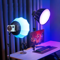 Lumière LED pour caméra 100w RGB ZC-100C 100w Cob, 10000 lux, 10 effets d'éclairage, lumière vidéo LED pour studio photo, kits de tournage en extérieur COB