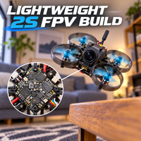 Contrôleur de vol JHEMCU F411ELVTX 2S AIO avec récepteur ELRS 5.8G 400mW FPV VTX 12A 4 1 ESC Betaflight DShot300 Métal