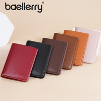 Billetera dompet wanita kulit Pu, dompet wanita tipis minimalis kulit Pu, dompet ramping kustom Dama Baellerry Rfid Cuero Mujer Dama Baellerry dengan banyak slot kartu