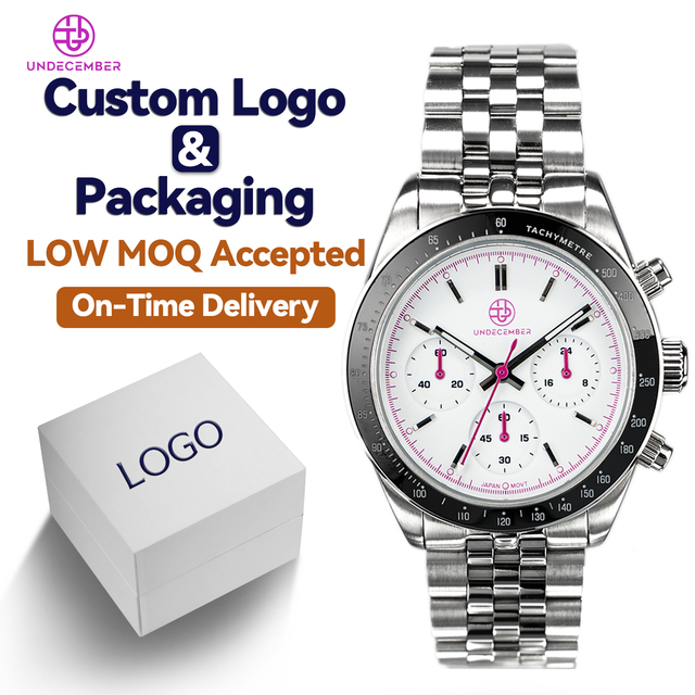 Undecember Chronograph Watch Manufacturer 304 Stainless Steel Quartz Movement Watches Personalized 5ATM Quartz Men's Watch