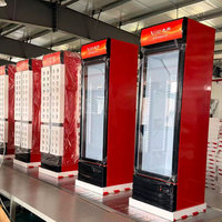 Réfrigérateur Vitrine Verticale Professionnel à Porte Simple, Sans Givre, Étagères Réglables, 4 Niveaux, Verrouillage de Porte, Sans Besoin de Verser