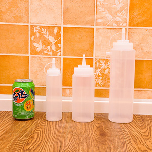 Botella cilíndrica de plástico para salsa, resistente a fugas, para almacenamiento de condimentos líquidos - Product Image 4