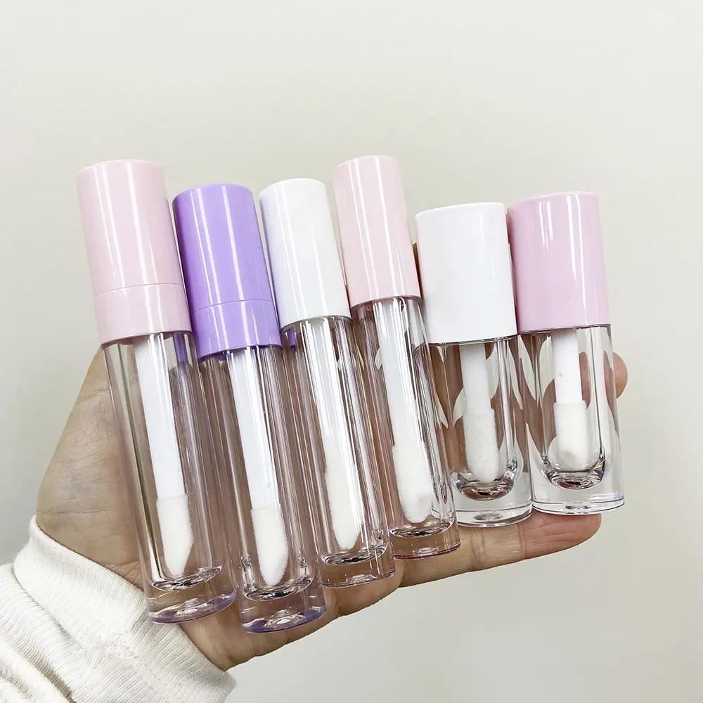 Big Wand Pink White Purple Blue Cap 5ML 8ML Empty Lip gloss Containers Big Head Lipgloss Big Brush