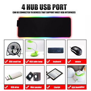 Genshin Tác Động Nghệ Thuật Trực Tuyến Anime RGB 4 Cổng USB Hub Chuột <span class=keywords><strong>Pad</strong></span> Led Mousepad RGB Souris - Product Image 5