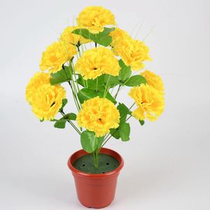 Ramo de <span class=keywords><strong>12</strong></span> Cabezas de Carnaciones Artificiales, <span class=keywords><strong>Precio</strong></span> de Fábrica, Flores Artificiales al por Mayor, Ramo de Flores de Seda Sintética para Decoración - Product Image 3