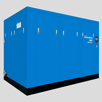 Compresseur d'air à vis horizontal PM VFD 132 kW/GGV22/250 kW, 2 étages, refroidi par air, stationnaire, pour la fabrication, l'impression, le textile et l'exploitation minière
