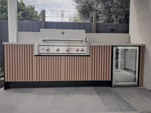 Vermont moderno armadio da cucina all'aperto isole di legno con lavello accessorio cucina di lusso armadio pronto per il montaggio appartamento - Product Image 2