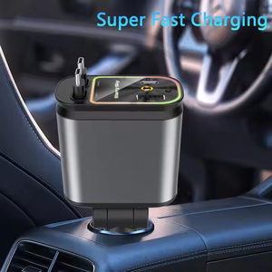 Nhanh chóng sạc điện thoại trạm 4 trong 1 có thể thu vào xe Sạc Adapter với bầu trời đầy sao môi trường xung quanh Sao dẫn ánh sáng 2 loại cáp C PD - Product Image 3