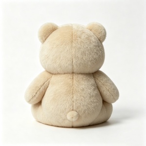 Ours en peluche minimaliste personnalisé, ours en peluche beige neutre, ours en peluche au design simple, ours en peluche uni et confortable - Product Image 3