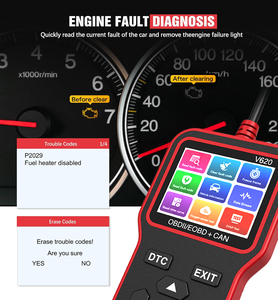 Escáner OBD2 para coche, herramienta de diagnóstico, lector de código, probador de voltaje de coche, escáner de código de falla del motor, probador de carga, herramienta de diagnóstico V620 - Product Image 6