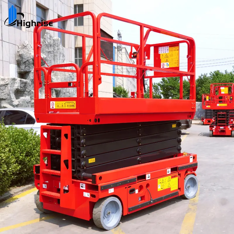 Hot selling high quality scissor lift vehicle/ electric scissor lift/320kg 10m self propelled scissor lift electric hy