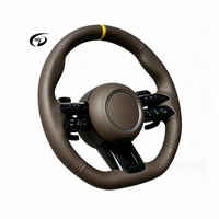 Volant de voiture en cuir marron personnalisé adapté aux Mercedes-AMG W223 W212 W222 W213 W205 W211 W204 CLA CLS SL500