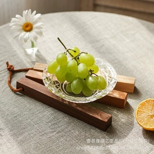 Solid Wood Coasters Heat Insulating <b>Mats</b> Creative Japanese Style Placemats For Tea Coffee Bowl <b>Plate</b> Use - Product Image 1