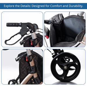 Эргономичный роллатор-ходунки для пожилых людей с регулируемыми ручками для улучшения мобильности и независимости - Product Image 6