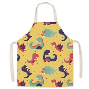Bulk Order Cartoon Parent-Child <b>Aprons</b> Linen-Like Oil-Resistant Reusable Polyester Custom Logo Option High Quality <b>Work</b> <b>Aprons</b> - Product Image 4