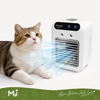 Ventilateur de refroidissement portable pour animaux de compagnie avec pulvérisation de brume, ventilateur d'air frais pour chats et chiens, rechargeable par USB, appareil de refroidissement estival