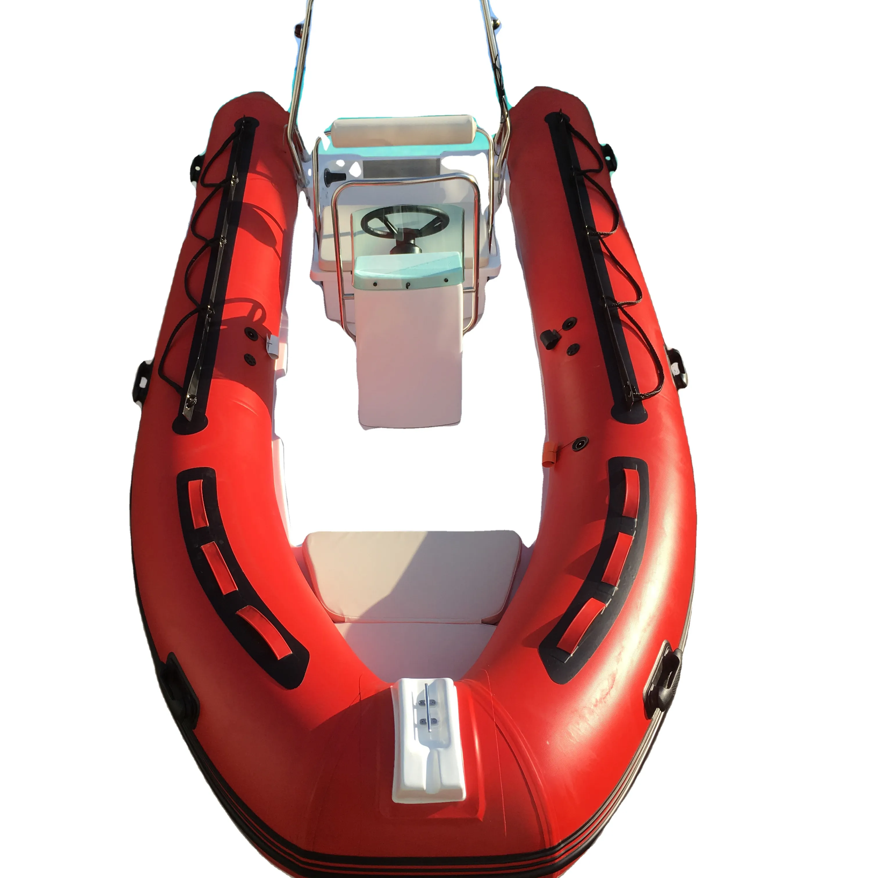 Bote de rescate de casco de fibra de vidrio de 420cm, yate, bote, bote inflable