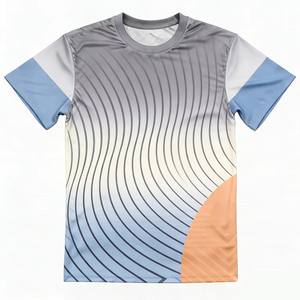 T-shirt de sport en maille respirante personnalisé avec logo pour homme, idéal pour le marathon, la course en plein air, le cross-country, l'entraînement estival, léger et anti-UV - Product Image 1