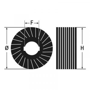 BETA - 114110004 Roues à lamelles avec toile en corindon pour machines à satiner ø 100x100mm (multipack) ABRASIFS - Product Image 5