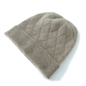 Nueva moda cálido sombrero de punto de lana pura Otoño e Invierno Color puro hombres y mujeres sombrero todo frío - Product Image 3