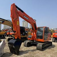 Excavatrice sur chenilles Doosan DX150LCA d'occasion, 15 tonnes, engin de terrassement moyen, pelle sur chenilles Doosan d'occasion, origine Corée