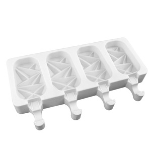 Diamond Shaped Silicone Popsicle Mold 4 Piece For Ice Cream Making Home Kitchen Use - Product Image 1