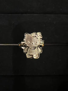 Anillo de Acero Inoxidable Unisex con Diamantes de Imitación y Diseño de Pepita de Dibujos Animados, Joyería de Moda para Viajeros, Marca OEM, Recuerdo Turístico, Dropshipping - Product Image 3