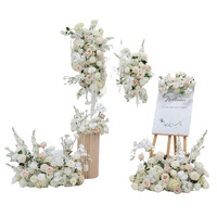 Boule de fleurs artificielle de 40-80 cm en gypsophile et roses, fausse sphère florale pour décoration de centre de table, allée de mariage et scène