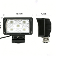 Projecteur de travail LED rectangulaire 6,2 pouces 50W, étanche IP68, 12-48V, 3600lm, lampe auxiliaire pour voiture tout-terrain, camion, chariot élévateur