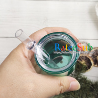 Verres à liqueur miniatures de 2oz ou mini taille de 3oz gobelet en verre à sublimation transparent de couleur gelée avec couvercle en plastique et paille