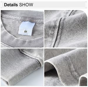 T-shirt à manches longues pour homme avec logo personnalisé W23021, coton vintage délavé à l'acide, manches longues - Product Image 4