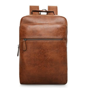Custom Big Capacity Popular Pu <b>Man</b> <b>Leather</b> <b>Backpack</b> Fashion Travel <b>Backpack</b> With Earphone Hole <b>Backpack</b> - Product Image 5