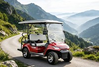 Voiturette de golf électrique A827.2+2 à 2+2 places pour le transport des entraîneurs, des groom et du personnel des clubs équestres.
