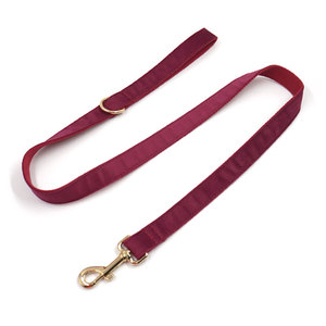Großhandel umwelt freundliche Wein rot Hund Haustier Halsband personal isierte Samt verstellbare Hunde halsband solide Haustier liefert führt - Product Image 6